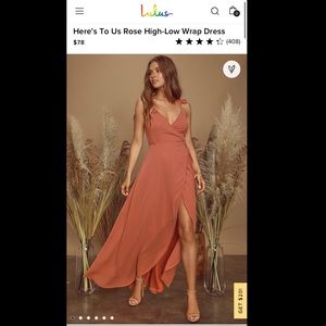 Ruffle sleeve wrap hi low dress from Lulus